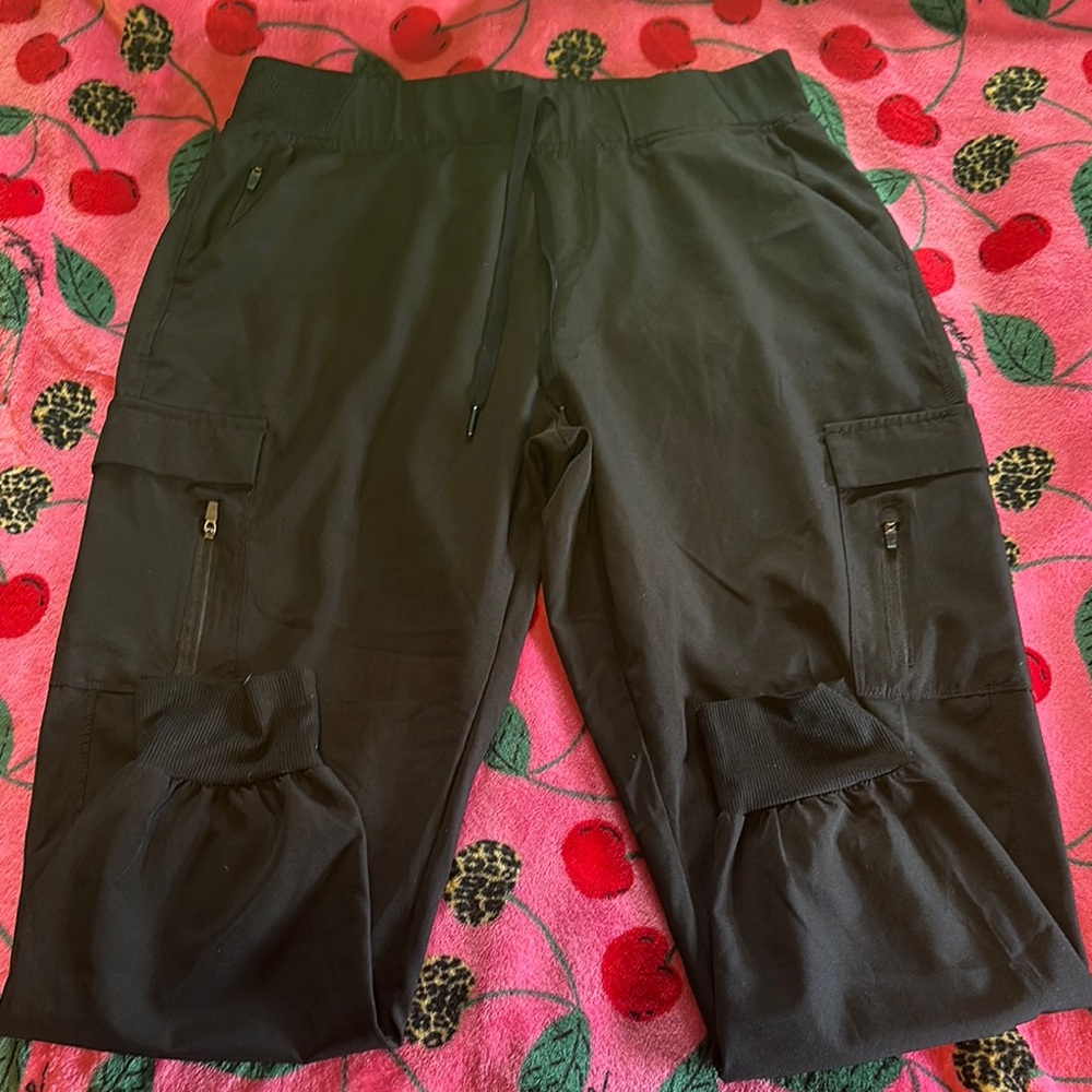 Black Cargo Jogger Pants/scrub pants